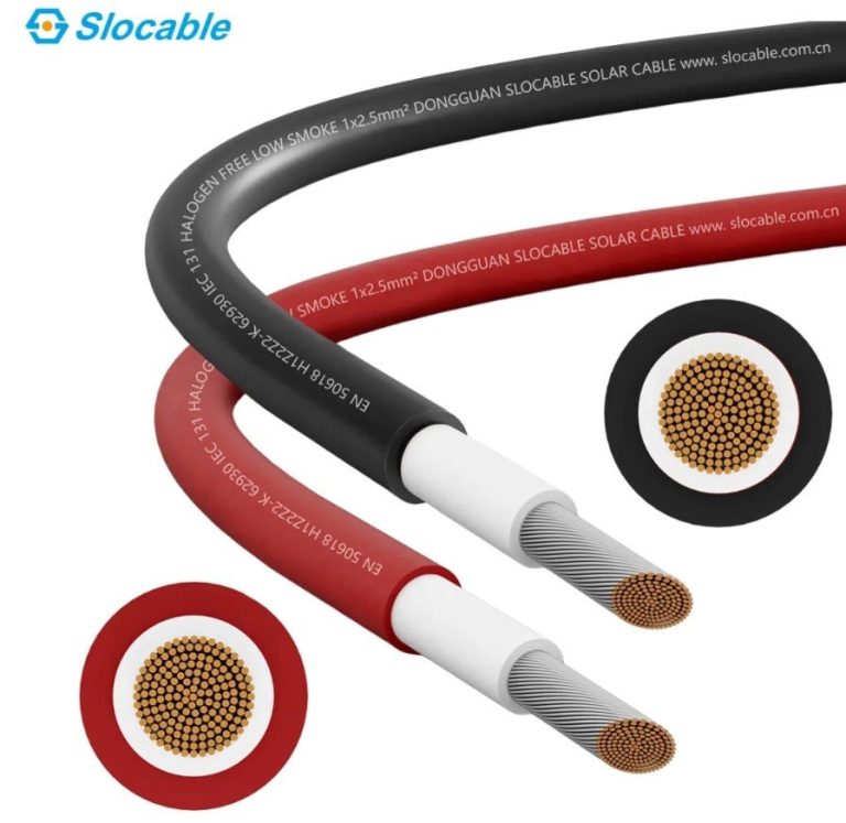 Dc Cable Solid 1500V Dc Slocable TUV XLPE-XLPE-Tin Copper Double Insullation Solar ...